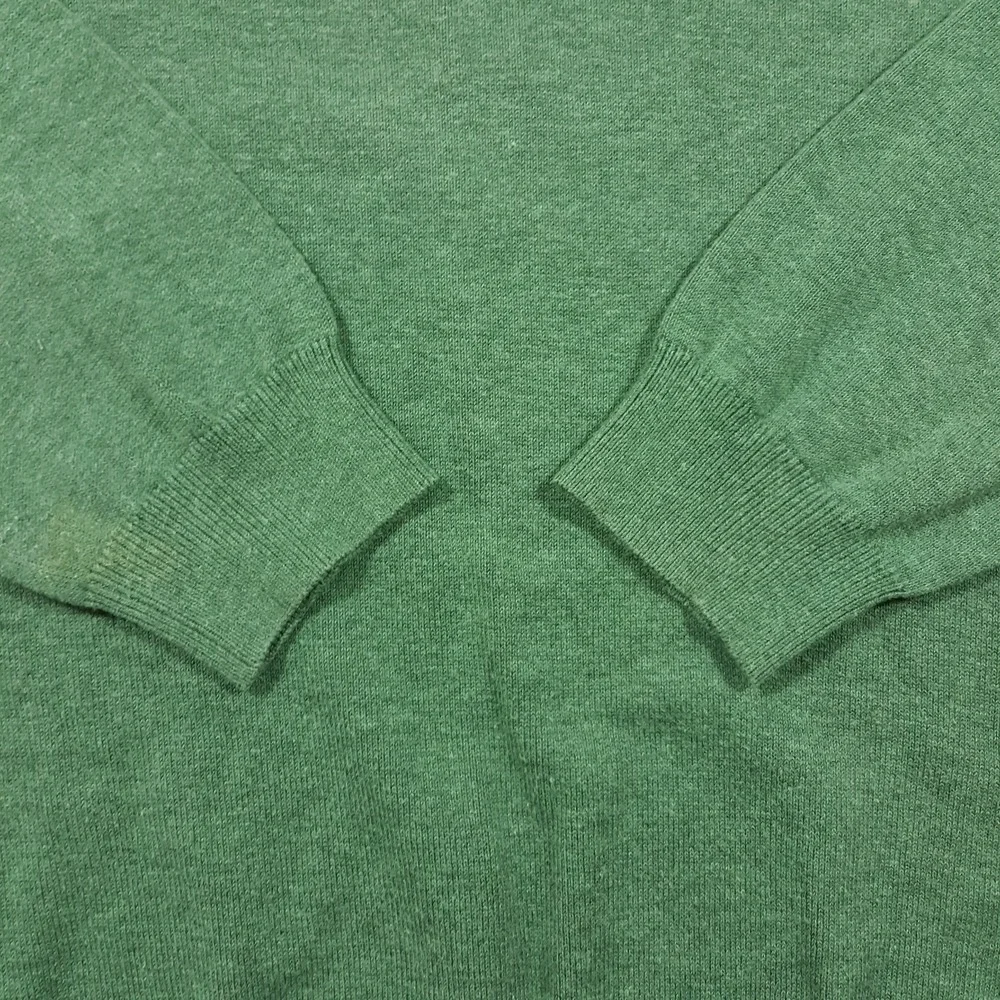 J. McLaughlin Sweater Mens Large Pullover Green V-Neck Cotton Modal Spandex